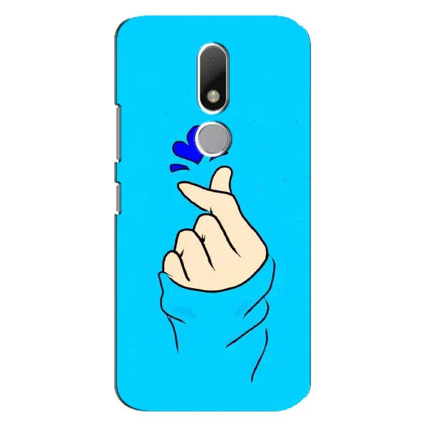 Чехол с рисунком «Сердце на синем» для Motorola Moto M Чехол с рисунком «Сердце на синем» для Motorola Moto M