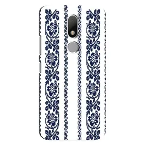 Силиконовый Чехол на Motorola Moto M с картинкой Вышиванки (Синяя вышиванка)