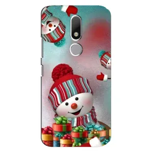 Чехлы на Новый Год Motorola Moto M (Снеговик в шапке)