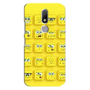 Силиконовый чехол Спанч Боб на Мото М (Спанч-БОБ)