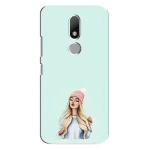 Силіконовый Чохол на Motorola Moto M з картинкой Модных девушек (В шапці)