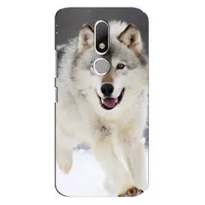 Чехол с Волком на Motorola Moto M (Волк на снегу)