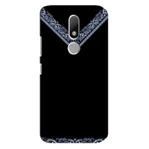 Силиконовый Чехол на Motorola Moto M (Воротник вышиванки)
