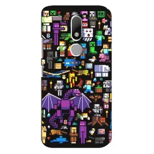 Чехол майнкрафт для Motorola Moto M (Все персонажи)