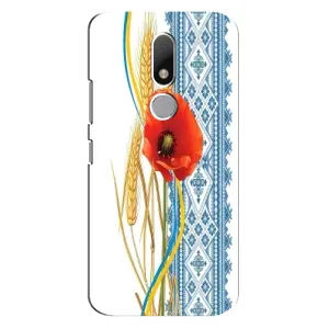 Силиконовый Чехол на Motorola Moto M с картинкой Вышиванки (Вышиванка с цветком)