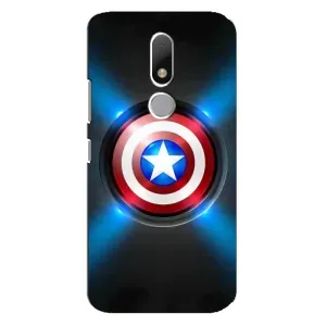 Чехол с Щитом Капитана Америки на Motorola Moto M (Яркий Щит Капитана)