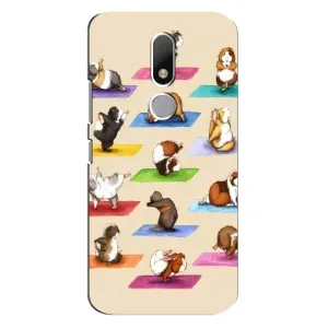 Чохол з Прикольним Принтом на Motorola Moto M (Йога свинок)