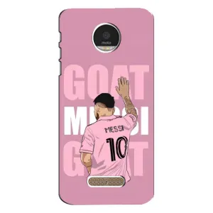Чехлы Лео Месси в Майами на Motorola MOTO Z Play (GOAT MESSI)