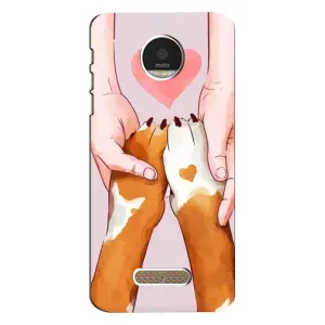 Чехол (ТПУ) Милые собачки для Motorola MOTO Z Play (Любовь к собакам)