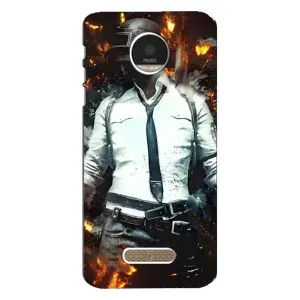 Силиконовый чехол с картинкой "Герой Pubg" на Motorola MOTO Z Play (Man Пубг)