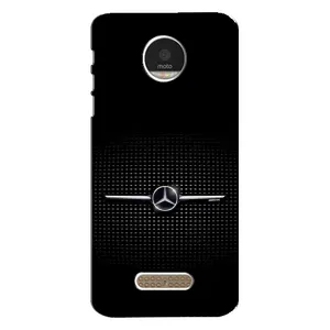 Силиконовый бампер с картинкой машины на Motorola MOTO Z Play (Mercedes)