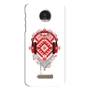 Силиконовый Чехол на Motorola MOTO Z Play с картинкой Вышиванки (Модная вышиванка)