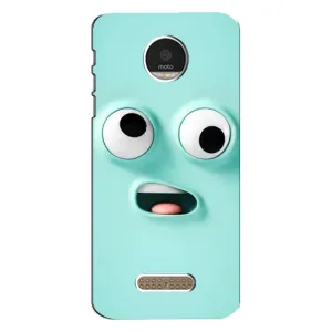 Силиконовые Чехлы (смешные стикеры) для Motorola MOTO Z Play (Забавное мятное лицо)