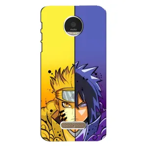 Купить Чехлы на телефон с принтом Anime для Motorola MOTO Z Play (Naruto Vs Sasuke)