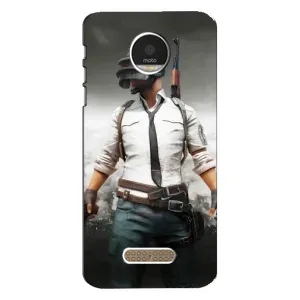 Силиконовый чехол с картинкой "Герой Pubg" на Motorola MOTO Z Play (Пабг)
