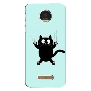 Силиконовый чехол с котиком для Motorola MOTO Z Play (Падающий кот)