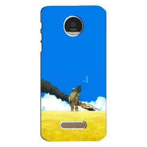 Чехлы на военную тематику для Motorola MOTO Z Play (Попадание)