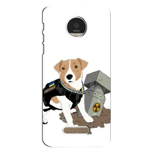 Чехол с принтом Собаки Патрон для Motorola MOTO Z Play (Пёс Патрон с ракетой)