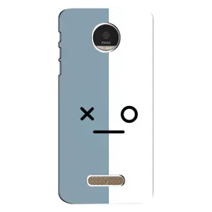 Силиконовые Чехлы (смешные стикеры) для Motorola MOTO Z Play (Серо-белый)