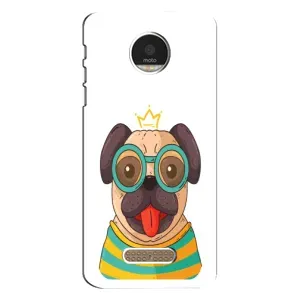 Бампер для Motorola MOTO Z Play с картинкой "Песики" (Собака Король)