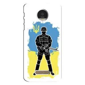 Патриотические Чехлы для Мото З Плей (Солдат Украины)