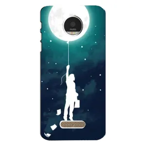 Чехол (ТПУ) с планетами на Motorola MOTO Z Play (To The moon)