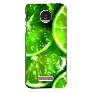 Чехол с изображением вкусной еды для Motorola MOTO Z Play (Яркий ЛАЙМ)
