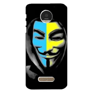 Чехол с Украинской символикой на Мото З (Анонимус патриот)