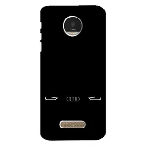 Силиконовый бампер с картинкой машины на Motorola MOTO Z (Силует Audi)