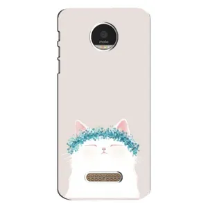 Чехол на тематику: Коты для Motorola MOTO Z (Белый котик)