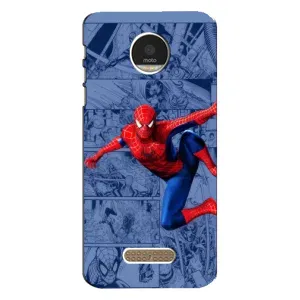 Силиконовый Чехол для Motorola MOTO Z (Человек Паук)