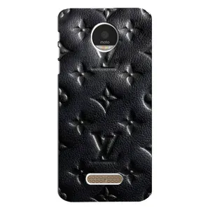Текстурный Чехол Louis Vuitton для Мото З (Черный ЛВ)