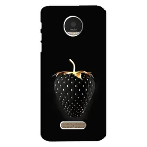 Чехол с изображением  вкусной еды для Motorola MOTO Z (Чёрная клубника)
