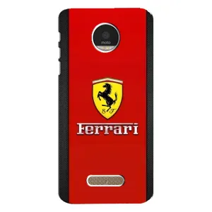 Силиконовый бампер с картинкой машины на Motorola MOTO Z (Ferrari Logo)