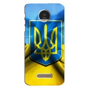 Чехол с картинкой (Патриотический ГЕРБ) на Motorola MOTO Z (Герб и Флаг Украины)