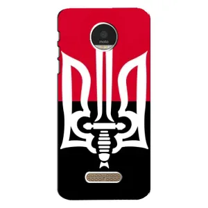 Чехлы УПА (Красно-Чёрный) на Motorola MOTO Z (Герб Украины)