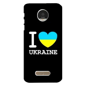 Чехол с Украинской символикой на Мото З (I Love Ukraine)