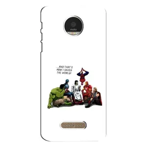 Чехлы для Motorola MOTO Z (Для Христиан) (Иисус супергерой)