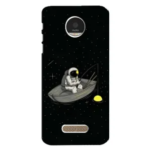 Силиконовый Чехол с принтом "Космонавты" на Motorola MOTO Z (Космонавт на рыбалке)