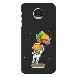 Силиконовый Чехол с принтом "Космонавты" на Motorola MOTO Z (Космонавт с шариками)