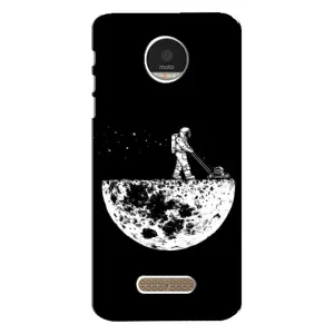 Силиконовый Чехол с принтом "Космонавты" на Motorola MOTO Z (Космонавт)