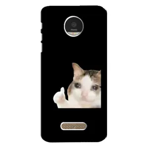 Бампер с принтом Мемы для Motorola MOTO Z (Кот в слезах)