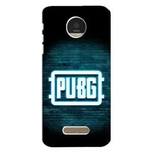 Чехол (TPU) с картинкой "Лого Пабг" на Мото З (Лого PUBG)