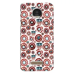 Чехол с Щитом Капитана Америки на Motorola MOTO Z (Марвел щиты)