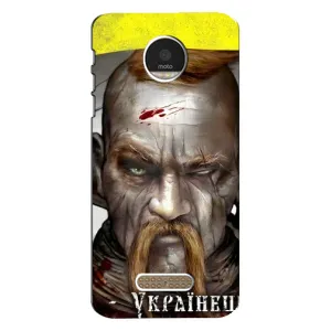 Чехол с картинкой (Патриотический КОЗАК) на Motorola MOTO Z (Одноглазый Козак)