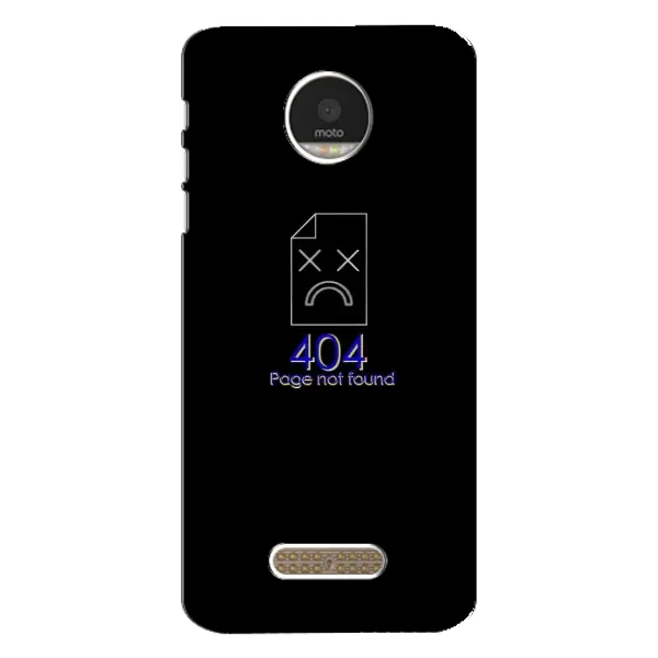 Чехол с рисунком «Ошибка 404» для Motorola MOTO Z Чехол с рисунком «Ошибка 404» для Motorola MOTO Z