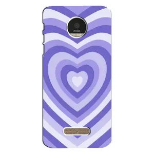 Чехлы с тематикой "Маленькие Сердечки" на Motorola MOTO Z (Сердце фиолет)