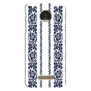 Силиконовый Чехол на Motorola MOTO Z с картинкой Вышиванки (Синяя вышиванка)