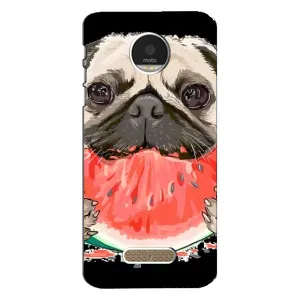 Чехол (ТПУ) Милые собачки для Motorola MOTO Z (Смешной Мопс)