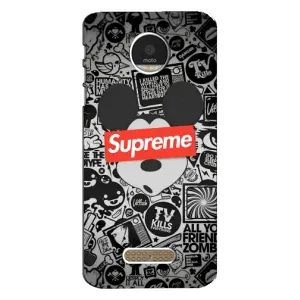Чехол с Брендами одежды на Мото З (Supreme Маус)